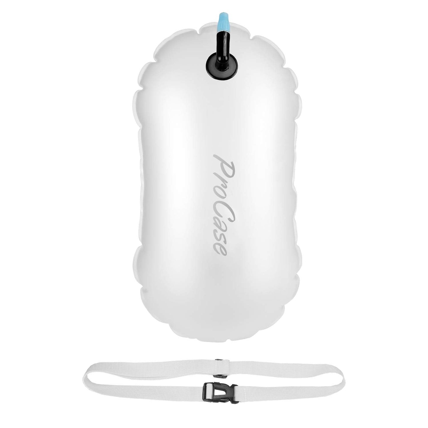 ProCase Swim Buoy Float, Swimming Bubble Safety Float with Adjustable Waist Belt for Open Water Swimmers, Triathletes, Snorkelers, Kayakers, Safe Swim Trainers -Clear