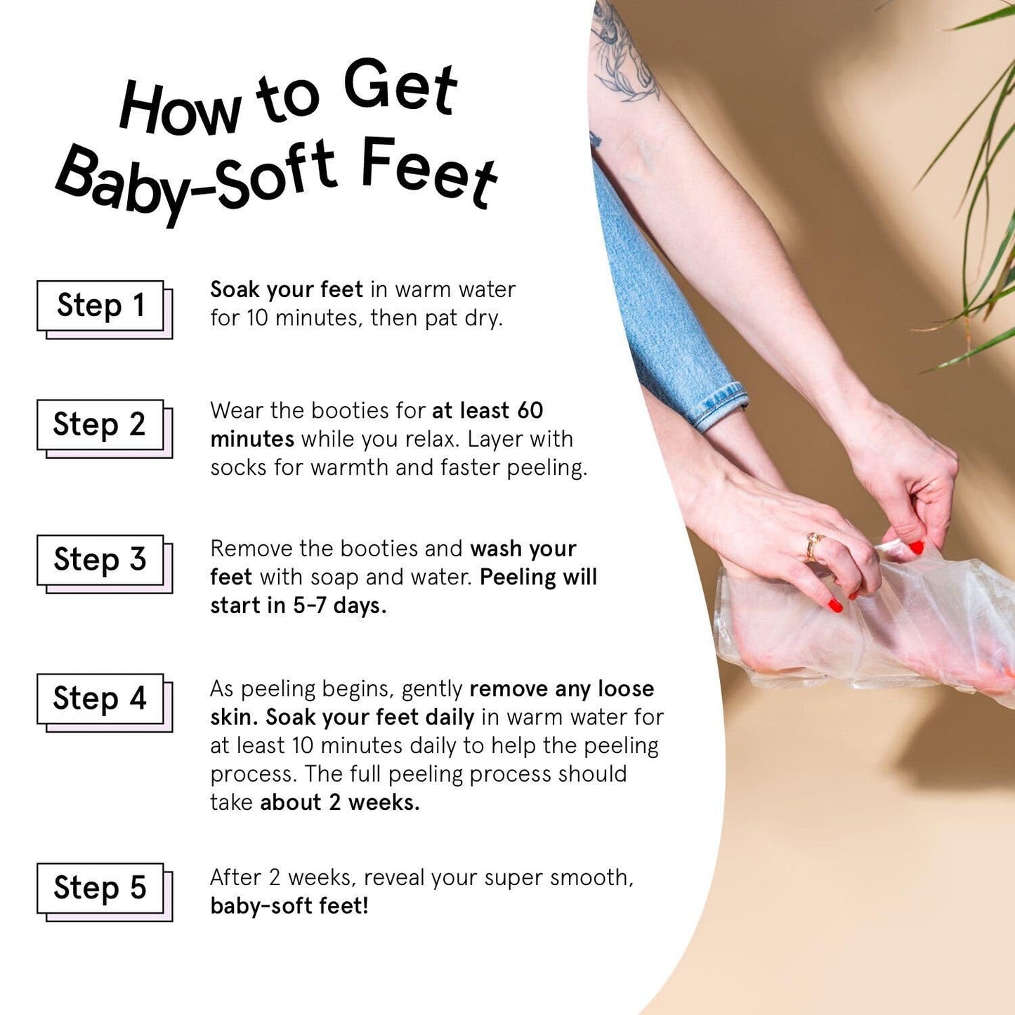 grace & stella Award-Winning Foot Peel Mask - Foot Peeling Mask with Aloe Vera - Moisturizing Foot Mask for Dry Cracked Feet - Foot Exfoliator for Baby Soft Feet (2 Pairs, Lavender)