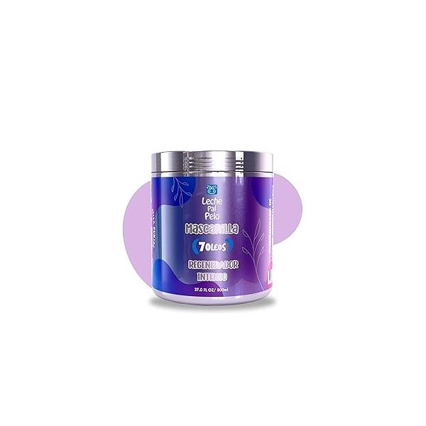 Leche Pal Pelo 7 Oleos Hair Repair Treatment Mask - Argan, Shea butter, Macadamia, Coconut & More Healthy, Silky Shiny Big size 27fl.oz