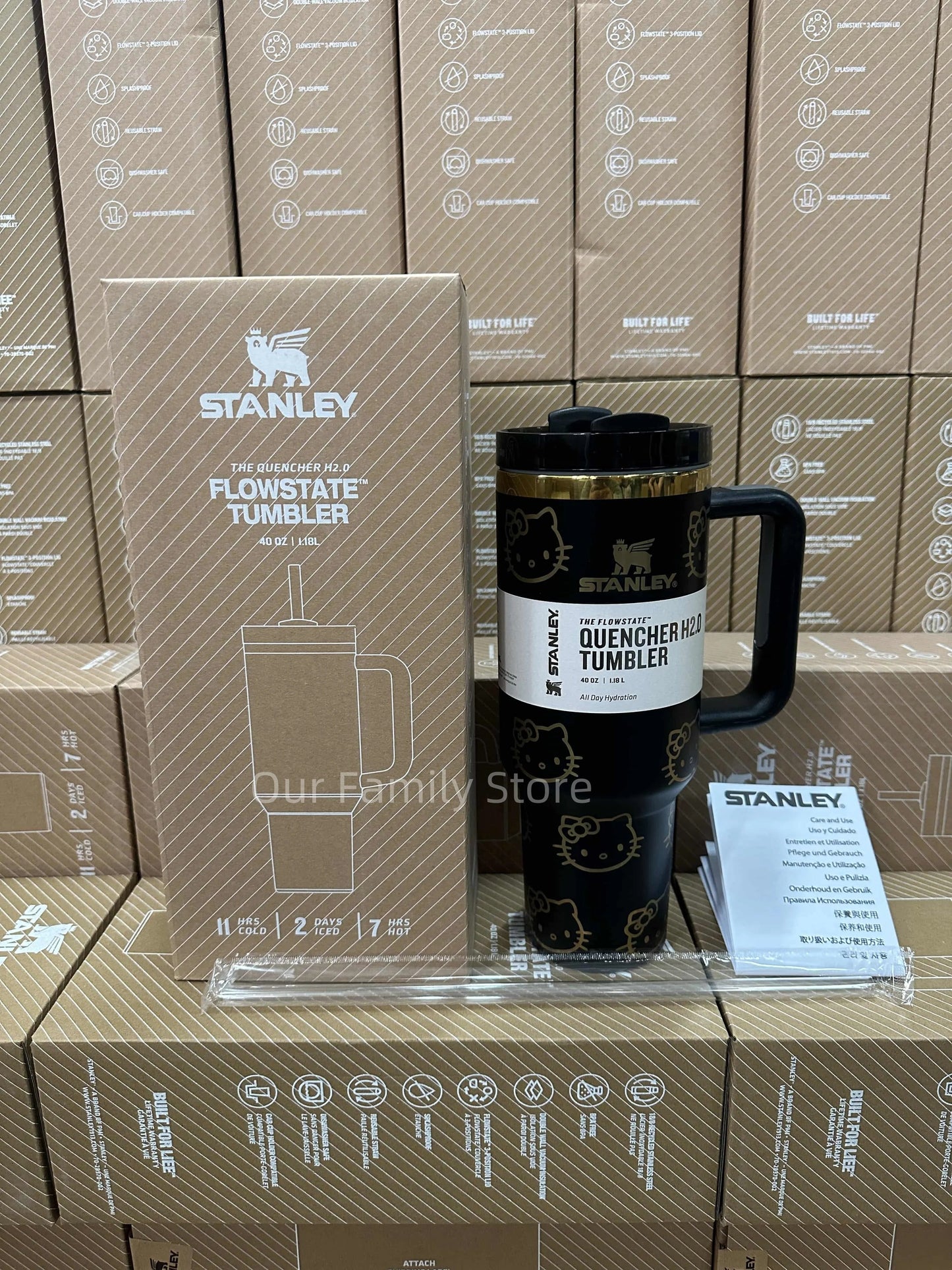 Stanley Quencher H2.0 Tumbler Black Gold