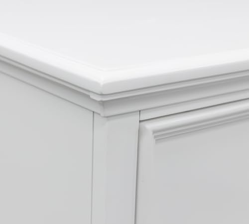 Signature Design by Ashley Fortman Casual 5 Drawer Chest for Bedroom, White