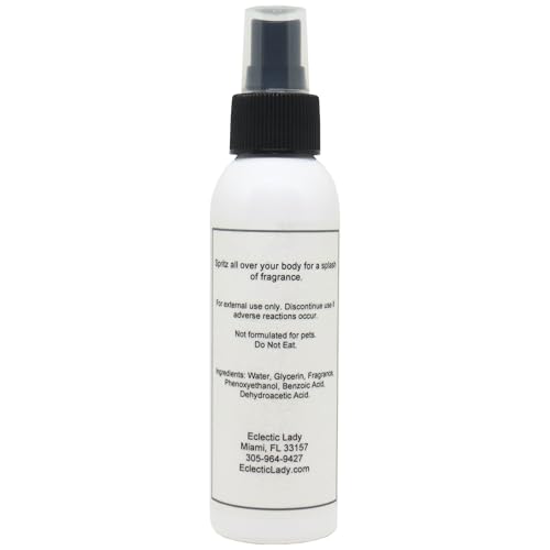 Eclectic Lady Sandalwood Body Spray, 4 ounces, Body Mist for Women with Clean, Light & Gentle Fragrance, Cologne with Soft, Subtle Aroma For Daily Use