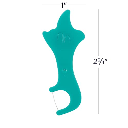 Practicon SmileGoods FlosSeas Flossers, Individually Wrapped Kids Flossers, Sea Animal Shaped Flosser for Children, Box of 200