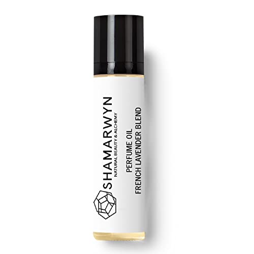 Shamarwyn French Lavender Zen Blend Perfume Oil, Organic Jojoba Base with Botanical Lavender, Orange, Wild Marjoram & Frankincense Pure Essential Oils 10ML