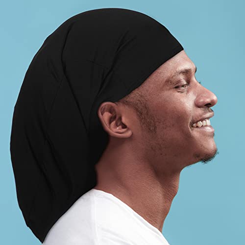 Tarpop 6 Pieces Dreadlock Cap Men Dread Caps Unisex Jumbo Long Hair Dreads Head Stocking Wrap Night Shower Sleeping Bonnet Accessories for Men Women Colorful