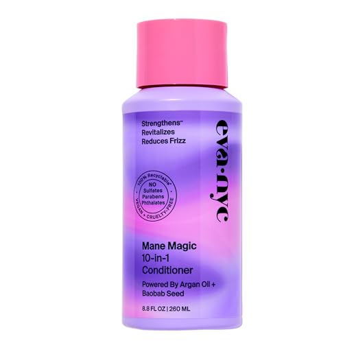 Eva NYC Mane Magic 10-in-1 Hair Conditioner, Sulfate Free Conditioner for Soft and Smooth Locks, Strengthening Conditioner for Dry Hair and All Hair Types, GMO-Free Hair Products, 8.8 fl oz