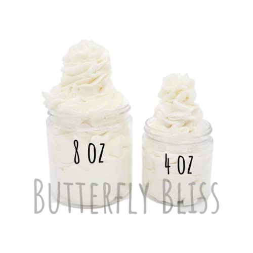 Butt Naked Whipped Body Butter, natural lotion, organic, 4oz jar, made with shea butter, mango butter, coconut oil, almond oil