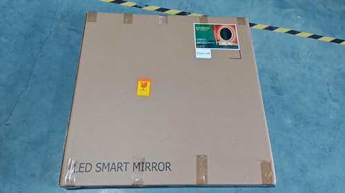 KWW 40 Inch Large Modern LED Round Bathroom Vanity Mirror, Color Temperature Adjustable, Anti-Fog Dimmable Lights, Easy to Install, Wall Mounted Makeup Mirror with Smart Touch Button