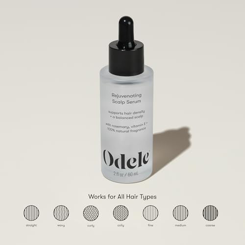 Rejuvenating Scalp Serum with Rosemary and Vitamin E to Support Hair Density and a Balanced Scalp, for all Hair Types, 2 Fl Oz