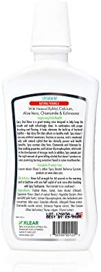 Spry Natural Xylitol Mouthwash Fluoride Free with Enamel Support, Gentle Alcohol Oral Rinse, Non-GMO, Spearmint - 16 fl oz (Pack of 2)