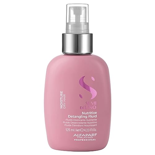 Alfaparf Milano Semi di Lino Moisture Nutritive Leave-In Hair Detangler with Thermal Protection - Professional Detangling Spray Conditioner for Dry Hair - Vegan Formula - Softens Hair (4.23 Fl Oz)