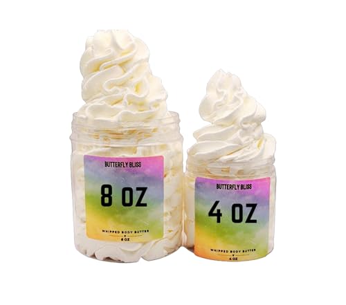 Butt Naked Whipped Body Butter, natural lotion, organic, 8oz jar, made with shea butter, mango butter, coconut oil, almond oil