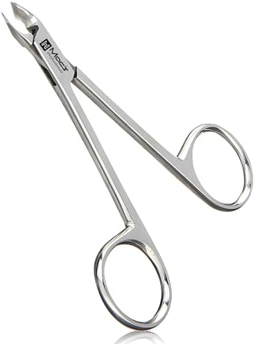 Macs Professional Cuticle Nipper – Surgical Stainless Steel, Precision Half-Jaw Blades, Ergonomic 4-Inch Cuticle Remover & Trimmer for Manicure & Pedicure