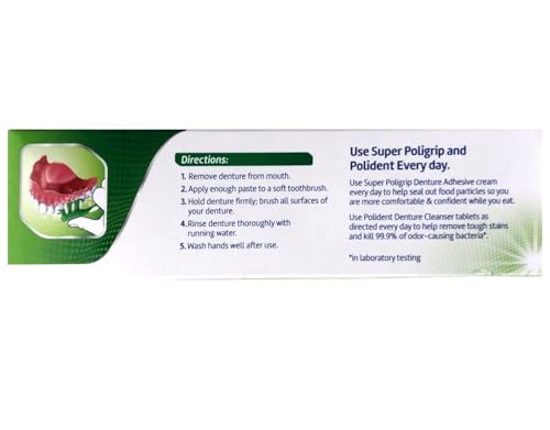 Polident Cream,Paste Dentu-Creme 3.90 oz (Pack of 3),Mint