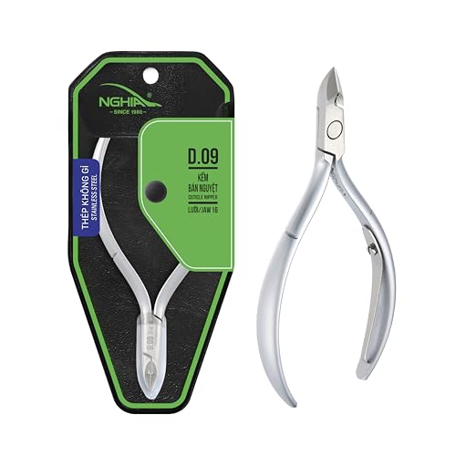 NGHIA Cuticle Nipper - D-09 JAW 16 | Stainless Steel | Durable and Sharp | Ideal for Salons and Home Use