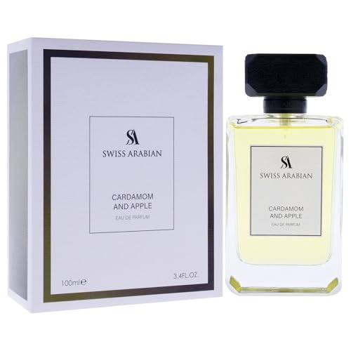 Swiss Arabian Cardamom and Apple - Arabian Perfume for Men - Long-Lasting Cologne for Men - Eau de Parfum - Oriental, Spicy Fragrances - 3.4 oz