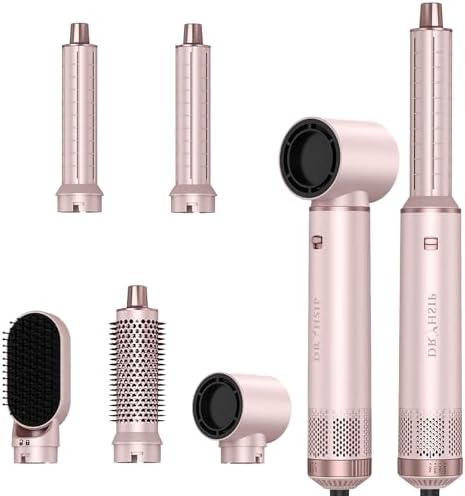 5 in 1 Hair Dryer Brush Set, Multi Ionic Air Styler Set, 800W Auto Wrap Air Hair Styler Without Heat Damage, Curl, Volumize and Straighten
