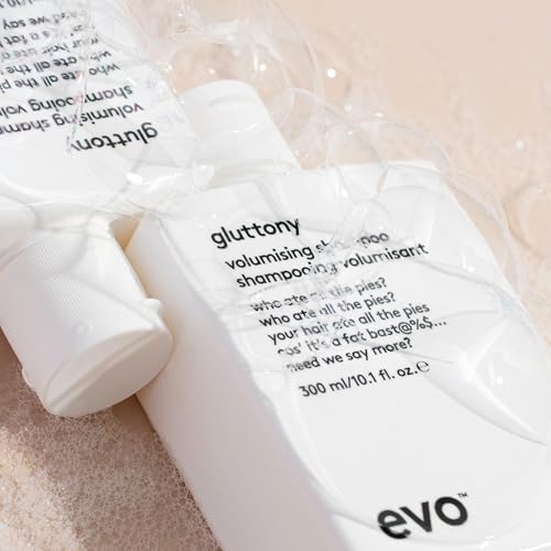 EVO Gluttony Volumising Shampoo - Volumizing Shampoo For All Types Of Hair - Adds Lift, Body Shine, Strength & Elasticity