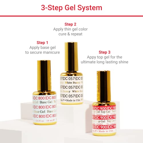 DND DC Gel Polish Set, Pink Collection, UV/LED Gel Polish and Air Dry Nail Lacquer, Matching Chip-Free Polish Duo, 017 Pink Bubblegum, 0.5 Fl Oz
