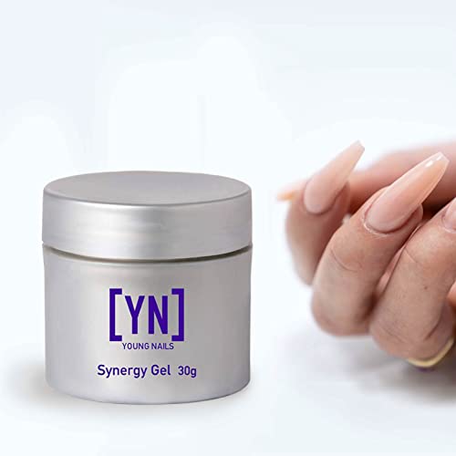 Young Nails Synergy Gel System, Building Gel - Hard Builder Gel, Superior Adhesion & Strength, Structured Nail Gel Builder - Build Gel, Pink, 30g