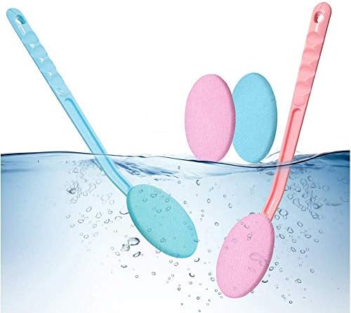 2 PCS Body Lotion Applicator Back Washer for Shower, Eyxformula Long Handle Self Tanning Back Applicator Back Lotion Applicators, Back Moisturizer Sunscreen Applicator