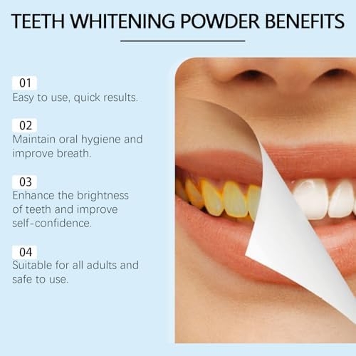 Lumino Teeth™ Teeth Whitening Deluxe Powder, Natural Teeth Whitener, Luminoteeth Booster Powders-Breath Freshness and Fluoride-Free Whitens, Strengthens & Purifies