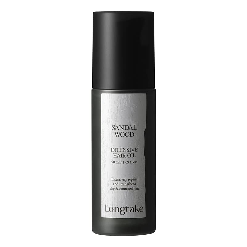 LONGTAKE Sandalwood Intensive Hair Perfume Serum Oil 1.69 Fl Oz, 50MLㅣHeat ProtectionㅣAnti-frizzㅣSplit end repairㅣ For all types