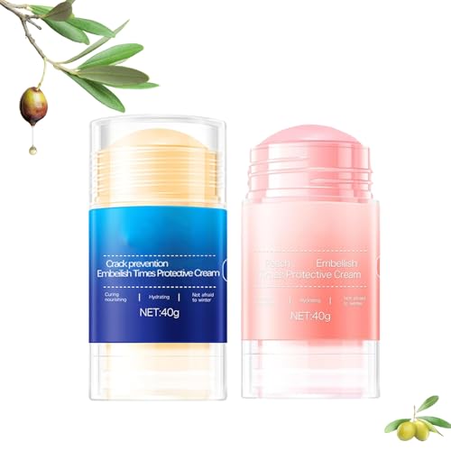 Eourhsa Crack Feet Prevention Stick, Eourhsa Foot Balm, Eoursha Crack Heel Cream -Smooth Protective BalM, Foot Balm for Dry Cracked Feet, Refreshing, Hydrating, Deep Moisturizing (Pink+Blue, one size)