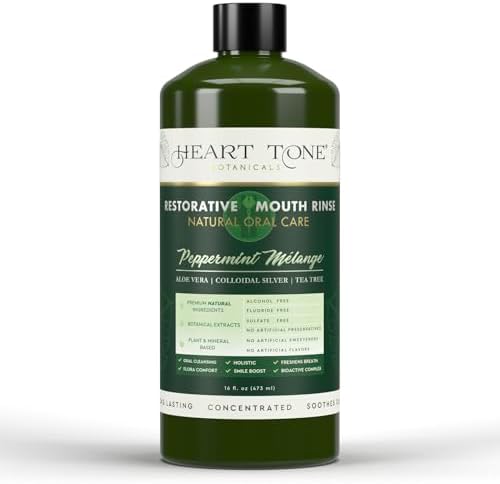 Nano Silver Mouthwash | All Natural | Adult Restorative Mouth Rinse | Aloe Vera, Colloidal Silver, & Tea Tree | Complete Oral Care & Fresh Breath | Fluoride, GMO, & Alcohol Free