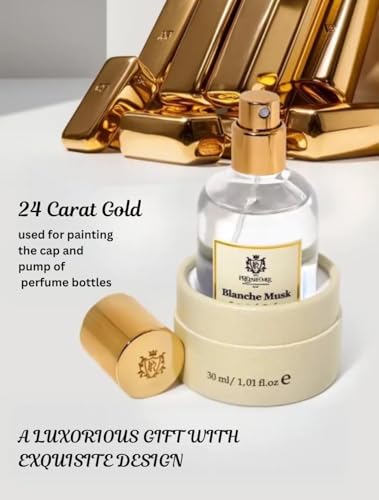 PREparfume From France Blanche Musk for Women 30ml – Fresh Floral Aldehyde Scent From France – Luxury Fragrance with Aldehydes, Rose – Long Lasting Perfume With Tea Leaves Notes