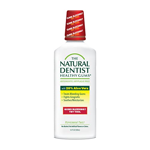 The Natural Dentist Healthy Gums Antigingivitis/Antiplaque Rinse, Adults 12 & Up, 16.9 fl oz + DenTek Triple Clean Advanced Clean 150 Count Floss Picks
