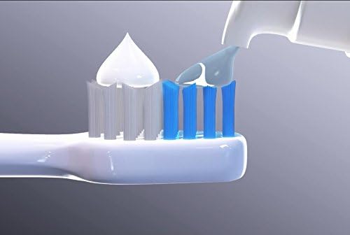 Smileactives Vibrite Sonic Electric Toothbrush Heads, 3 White/Blue Replacement Brush Heads with Firm Tip Bristles for Teeth Whitening and Cleaning, Helps Remove Plaque (Not Compatible w/Wave Version)