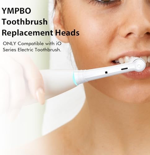 Pack of 6 Replacement Heads Compatible with Oral B iO 10 9 8 7 6 5 4 3 Series Electric Toothbrush, Medium Brush Heads, Black