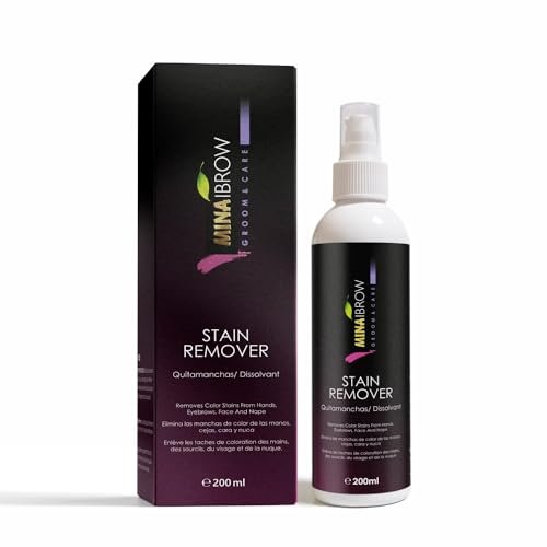 Mina Henna Tint Stain Remover, Softly removes hair color from the scalp, skin around from the eyebrows, hair, beard and mustache quickly and gently 200ml, colorfix hair color remover