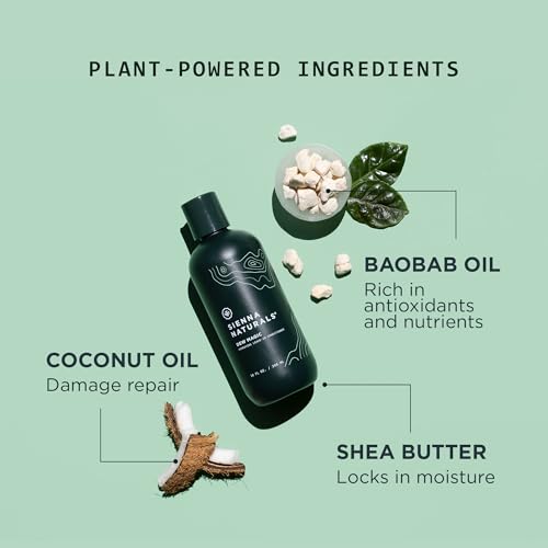 Sienna Naturals - Dew Magic Leave-In Conditioner – Anti Frizz - Lightweight Hydration – Strengthens, Softens & Protects w/Baobab & Coconut Oil – Vegan - Great for Curly Hair - 11oz