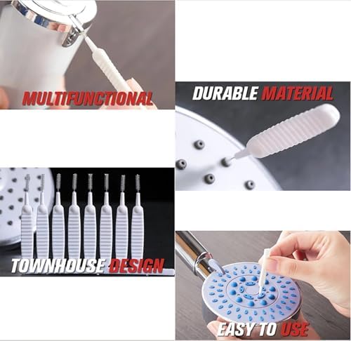 Shower Head Cleaning Brush, 2024 Upgrade Shower Head Cleaning Brush for Small Hole Gap Hole Anti-Clogging Cleaning Brush Multifunctional Shower Head Cleaner Tool for Household (10pcs)