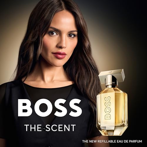 Hugo Boss The Scent Eau de Parfum – Ambery Women's Perfume – With Notes of Honeyed Peach, Freesia Bloom, Osmanthus Flower & Roasted Cocoa – Long Lasting Fragrance