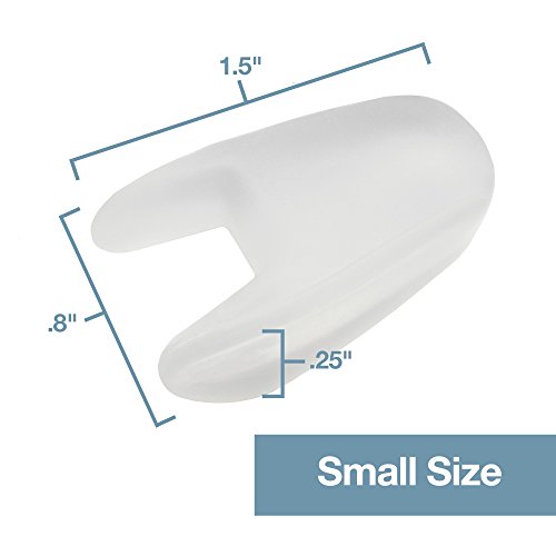 ZenToes Toe Separators for Bunion Pain Relief Set of 6 Flared Gel Straighteners Align Toes and Prevent Corns and Blisters (Small)