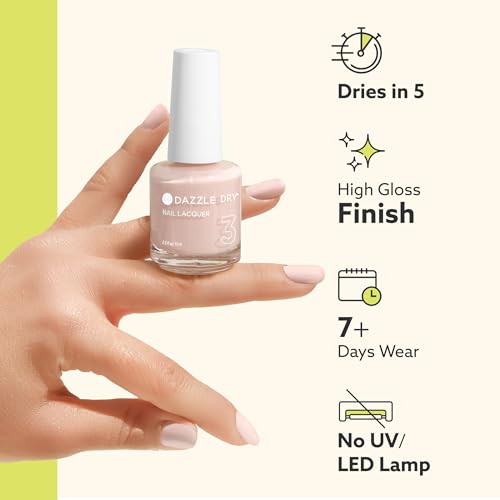 Dazzle Dry Nail Lacquer (Step 3) - Cold As Ice - An iridescent white sheer glitter. (0.5 fl oz)