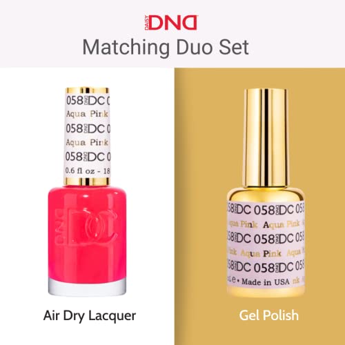 DND Gel Black Polish Set, UV/LED GelPolish and Air Dry Nail Lacquer, Matching Chip-Free Polish Duo, 0.5 Fl Oz Each
