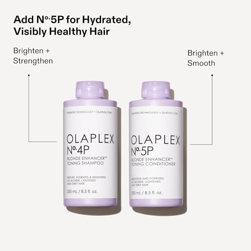 Olaplex Nº.4P Blonde Enhancer Purple Toning Shampoo, Repairs, Hydrates, & Brightens All Blonde, Lightened, & Grey Hair, 1 Liter