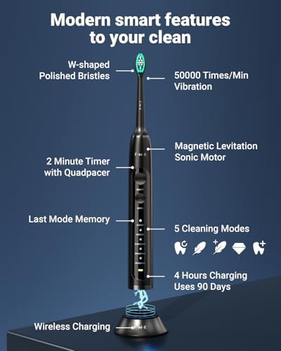 Water Flosser & Electric Toothbrush for Adults Oral Irrigator & Sonic Toothbrush 2-1 Oral Clean Kit (Black)