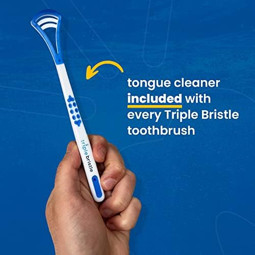 Triple Bristle GO 3 Sided Sonic Toothbrush - Soft Nylon Bristles, Autism & Special Needs Toothbrush for Kids & Adults, Travel Friendly