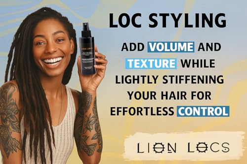 Lion Locs Starter Twist and Lock Spray for New Dreadlocks | Vegan Sea Salt Mist with Essential Oils & Aloe (4oz)