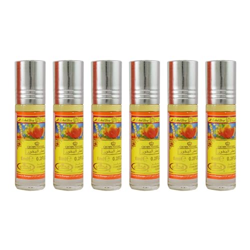 Al-Rehab Bakhour Concentrated Perfume Rollerball for Unisex, 6 Ml/0.20 Oz (Pack Of 6)