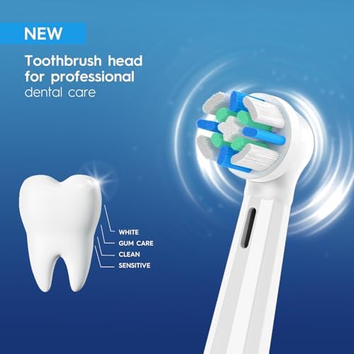 10 Pack IO Replacement Heads Compatible with Oral B iO 2/3/4/5/6/7/8/9/10 Series Electric Toothbrush, Brush Heads Compatible with Oral B iO for Gentle Dental Care (White)