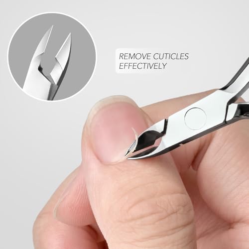GAOY Cuticle Remover Kit, All-in-One Cuticle Trimmer and Nipper, Nail Oil and Softener, Professional Nail Care Kit with Manicure Tools Files and Buffers for Home & Salon Use