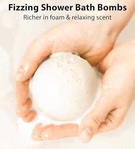 Natural Bath Bombs Skin Nourishing Detox Moisturize Antioxidant Acai Blueberry Luxury Fizzing Spa Bubble Bath Gift Set for Sensitive Skin Stress Relief Relaxation Gift Birthday Christmas