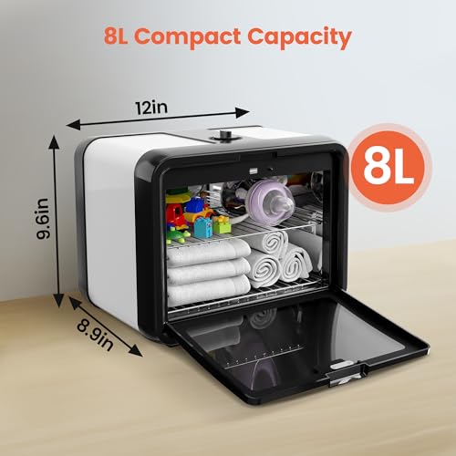 UV Sanitizer Cabinet Professional Disinfection Box 8L Capacity for Salon Tools, Manicure Set, Smartphones and Home Use