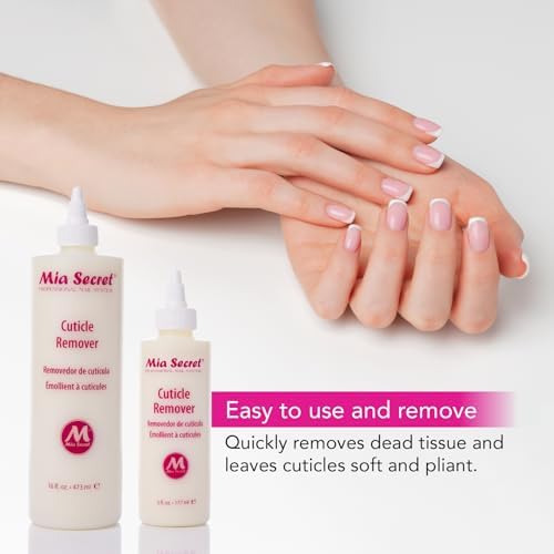 Mia Secret Cuticle Softener & Remover - Quick Easy Safe - Removes Cuticles Safely and Softens The Edge - Excellent for Manicures and Pedicures (16 oz.)